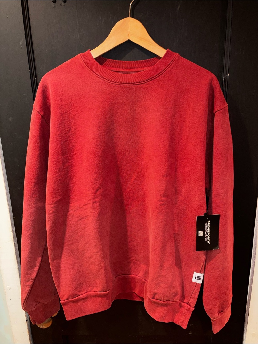 Bridgeforth Red Crewneck Sweatshirt 100% Black Owned Cotton Men’s Medium NWT